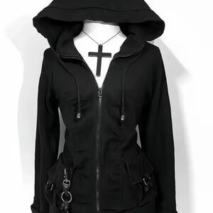 Chic Black Women's Hoodie 🪄🐈⬛